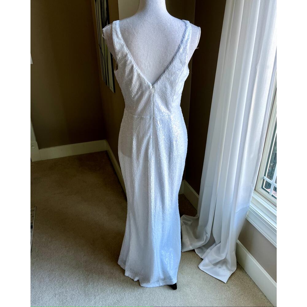 New! David's Bridal Db Studio White Sequin Fitted… - image 7